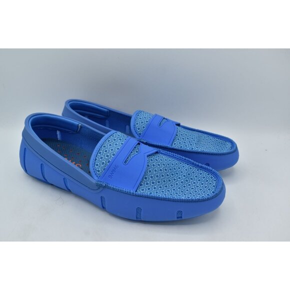 SWIMS Mens Size 9 Sail Blue Printed Penny‎ Loafers Slip On Shoes main image 9